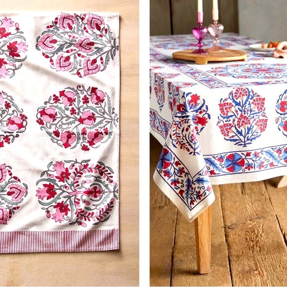 Rosy Floral Hearts Tea Towel - Picture 7 of 10